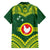 Manu'a Flag Day Family Matching Off The Shoulder Long Sleeve Dress and Hawaiian Shirt Polynesian Pattern National Color Proud
