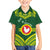 Manu'a Flag Day Family Matching Off The Shoulder Long Sleeve Dress and Hawaiian Shirt Polynesian Pattern National Color Proud