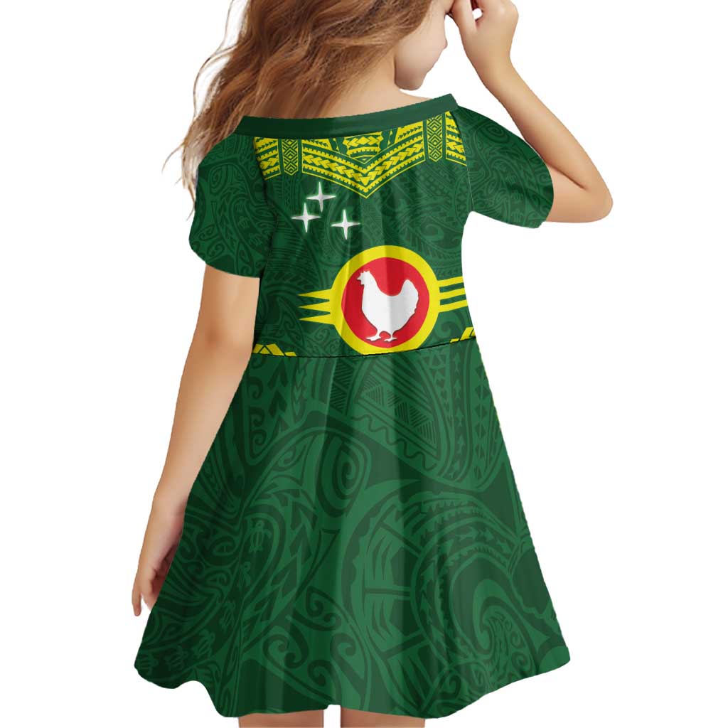 Manu'a Flag Day Family Matching Off Shoulder Short Dress and Hawaiian Shirt Polynesian Pattern National Color Proud LT14 - Polynesian Pride