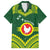 Manu'a Flag Day Family Matching Off Shoulder Short Dress and Hawaiian Shirt Polynesian Pattern National Color Proud