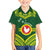 Manu'a Flag Day Family Matching Off Shoulder Short Dress and Hawaiian Shirt Polynesian Pattern National Color Proud