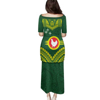 Manu'a Flag Day Family Matching Puletasi and Hawaiian Shirt Polynesian Pattern National Color Proud