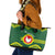 Manu'a Flag Day Leather Tote Bag Polynesian Pattern National Color Proud