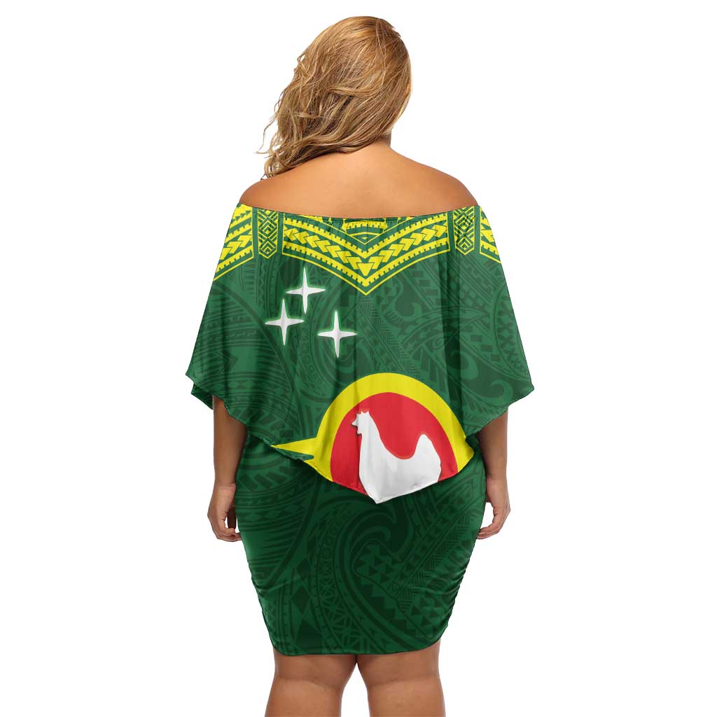 Manu'a Flag Day Off Shoulder Short Dress Polynesian Pattern National Color Proud