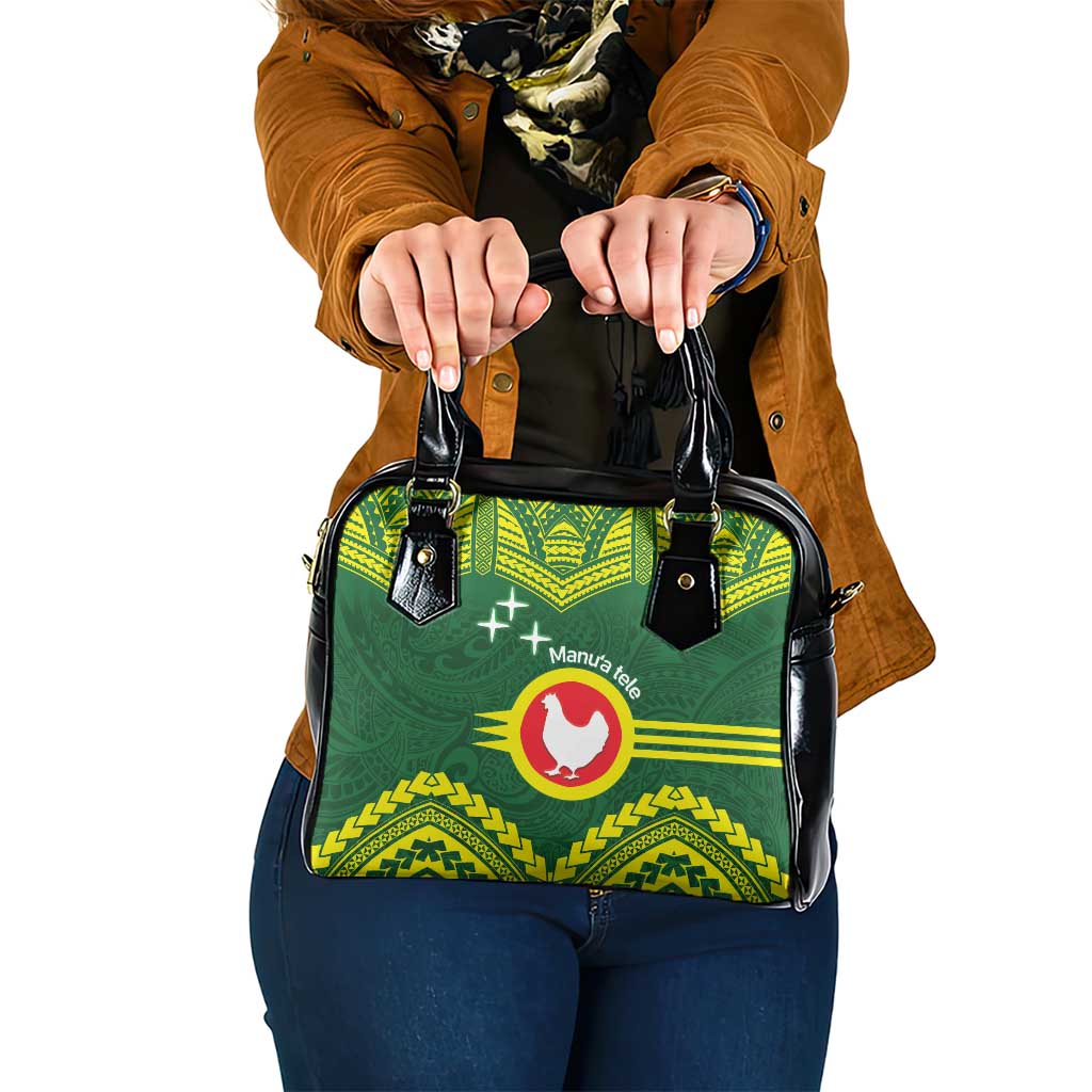 Manu'a Flag Day Shoulder Handbag Polynesian Pattern National Color Proud LT14 One Size Green - Polynesian Pride