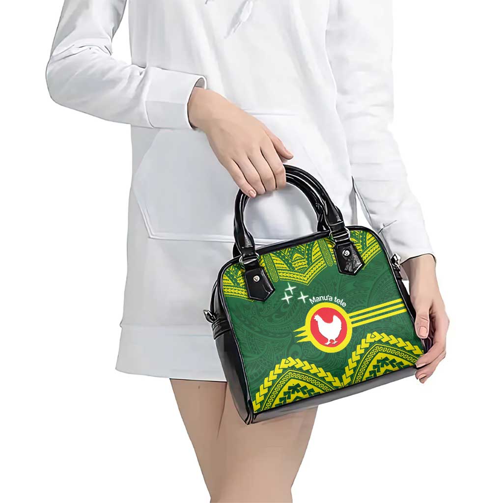 Manu'a Flag Day Shoulder Handbag Polynesian Pattern National Color Proud