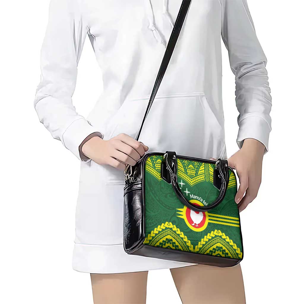 Manu'a Flag Day Shoulder Handbag Polynesian Pattern National Color Proud