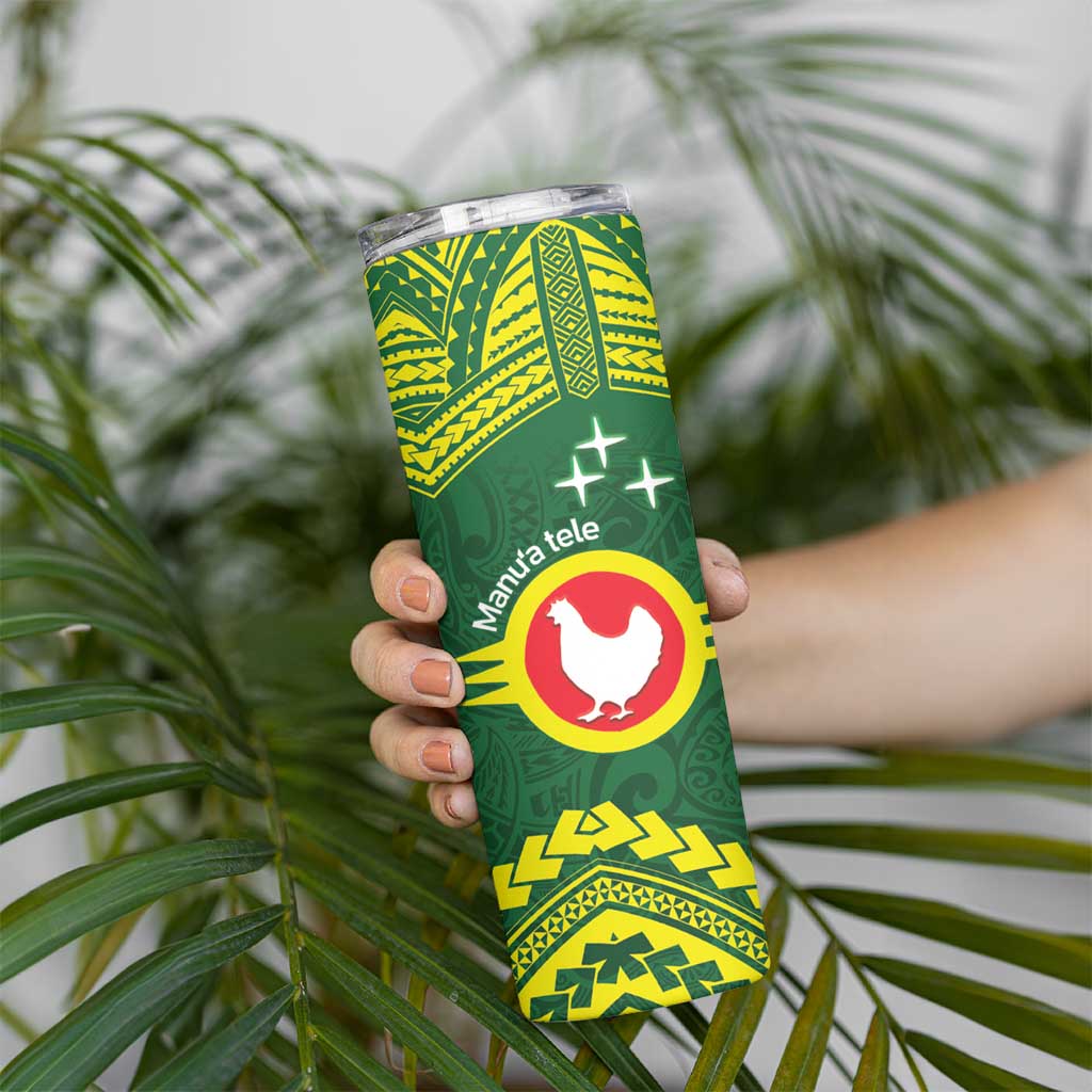 Manu'a Flag Day Skinny Tumbler Polynesian Pattern National Color Proud LT14 - Polynesian Pride