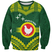 Manu'a Flag Day Sweatshirt Polynesian Pattern National Color Proud