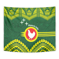 Manu'a Flag Day Tapestry Polynesian Pattern National Color Proud