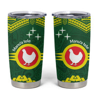 Manu'a Flag Day Tumbler Cup Polynesian Pattern National Color Proud