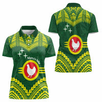 Manu'a Flag Day Women Polo Shirt Polynesian Pattern National Color Proud