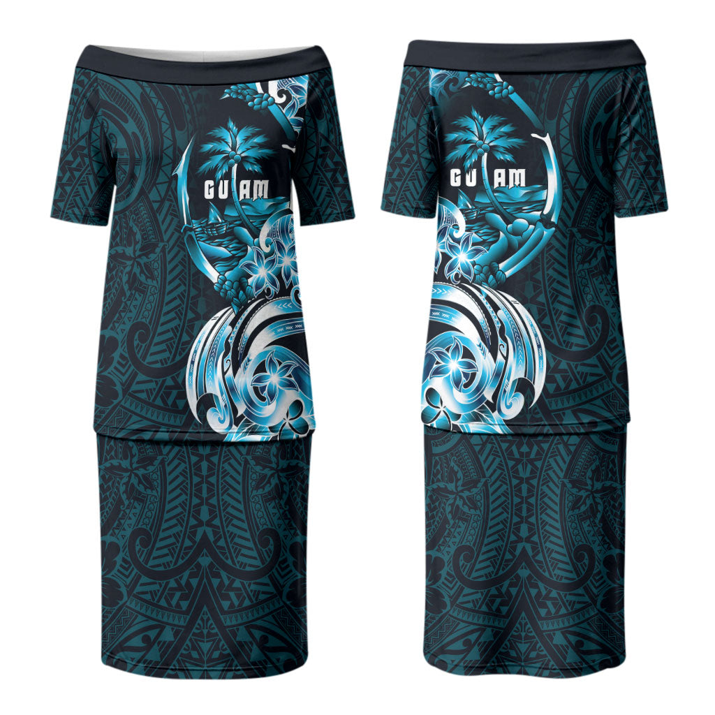 Asut Guam Chamorro Couples Matching Puletasi and Hawaiian Shirt Guahan Seal Tattoo LT14 - Polynesian Pride