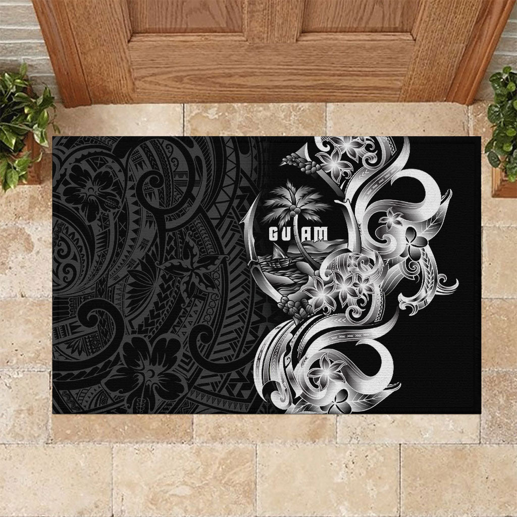 Attelong Guam Chamorro Rubber Doormat Guahan Seal Tattoo LT14 Black - Polynesian Pride