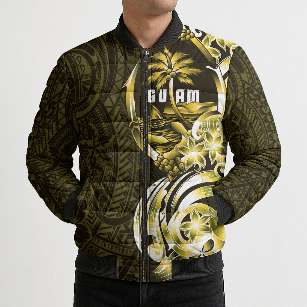 Amariyu Guam Chamorro Bomber Puffer Jacket Guahan Seal Tattoo LT14 - Polynesian Pride