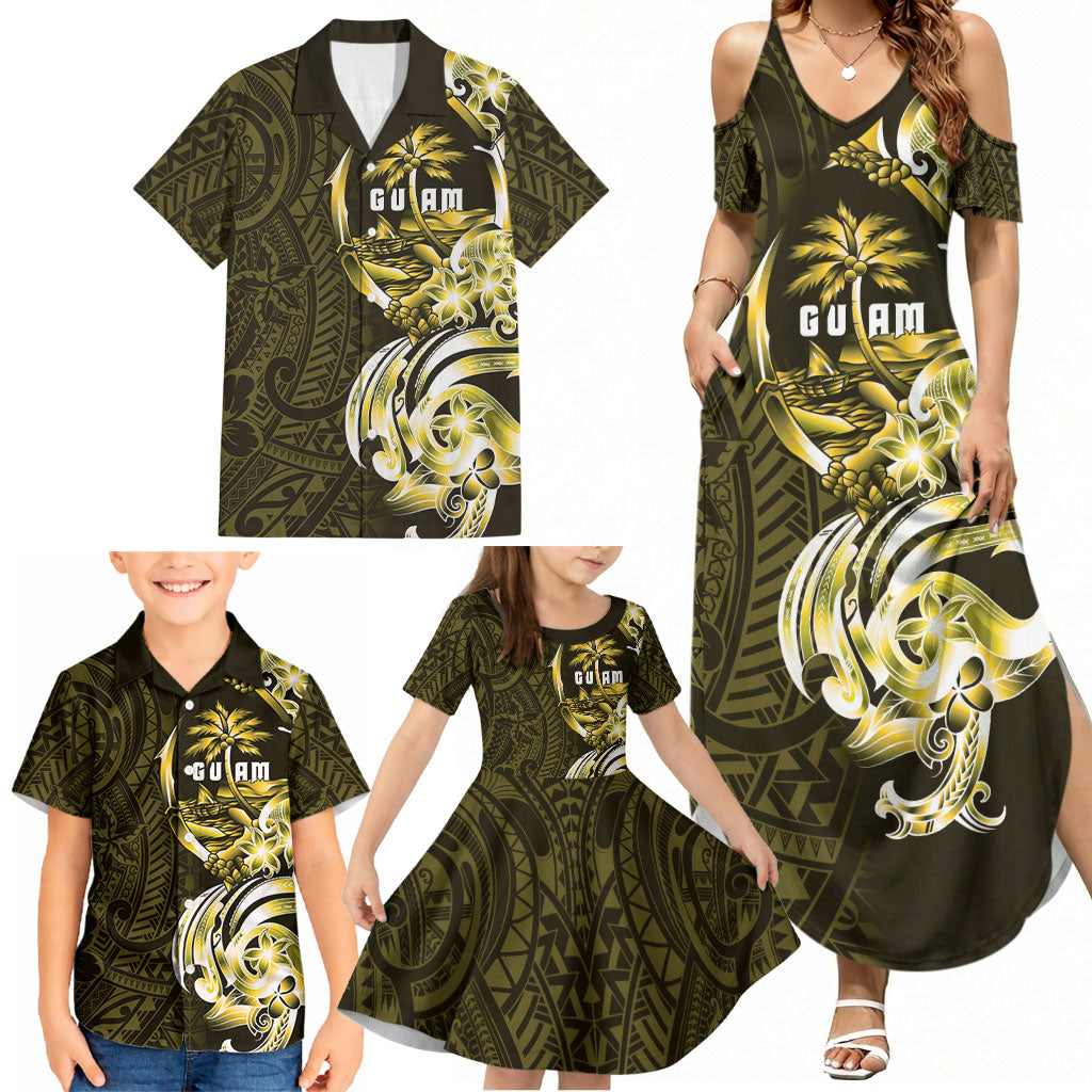 Amariyu Guam Chamorro Family Matching Summer Maxi Dress and Hawaiian Shirt Guahan Seal Tattoo LT14 - Polynesian Pride