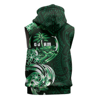 Betde Guam Chamorro Sleeveless Zip Hoodie Guahan Seal Tattoo LT14 - Polynesian Pride