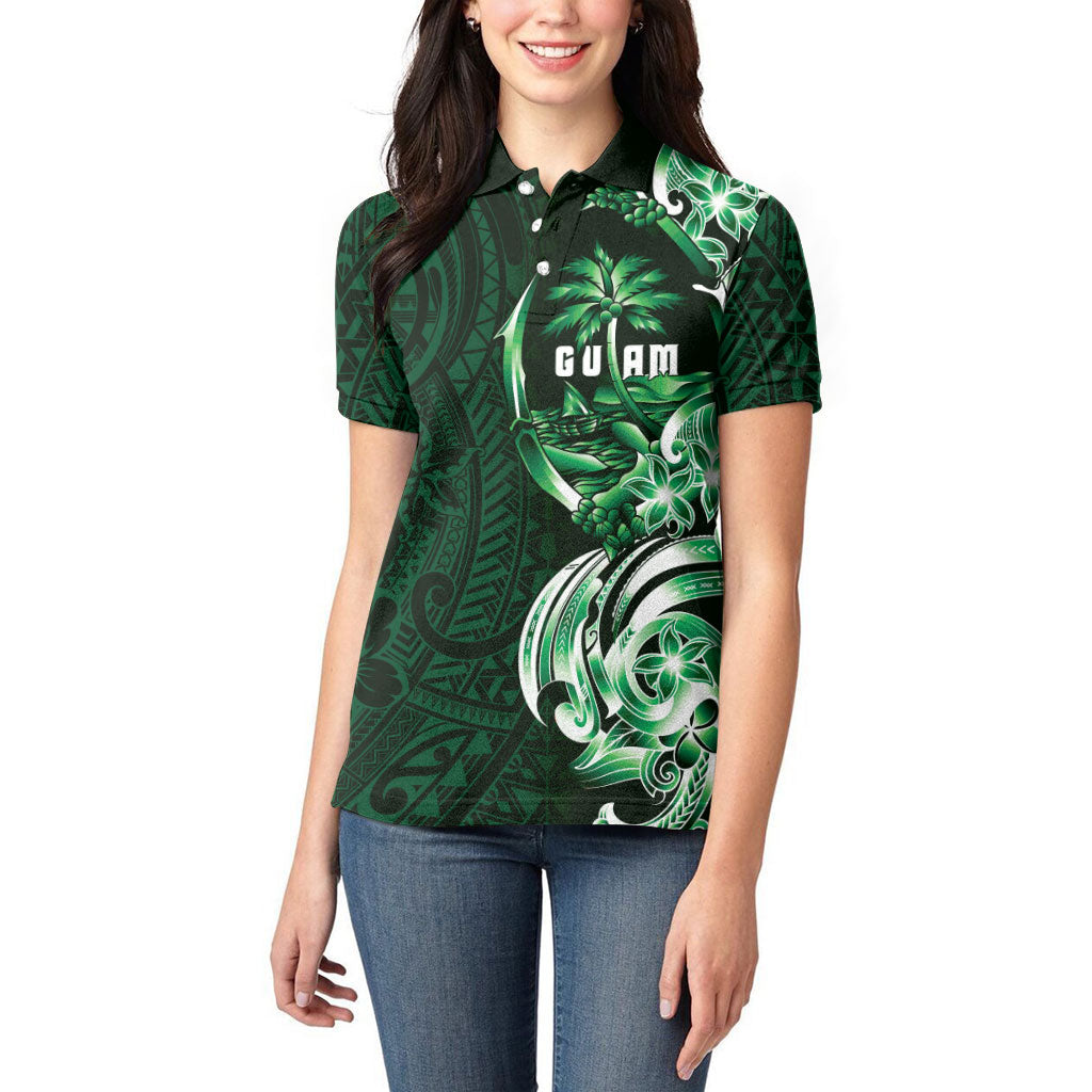 Betde Guam Chamorro Women Polo Shirt Guahan Seal Tattoo LT14 - Polynesian Pride