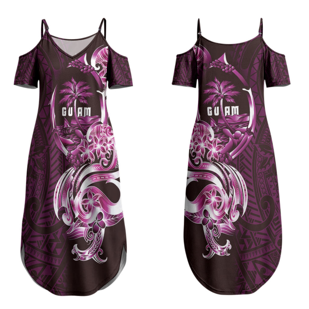 Kulot Di Rosa Guam Chamorro Couples Matching Summer Maxi Dress and Long Sleeve Button Shirt Guahan Seal Tattoo LT14 - Polynesian Pride