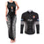 Fiji Rugby Couples Matching Tank Maxi Dress and Long Sleeve Button Shirts 2023 Fijian Tapa Pattern World Cup Black LT14 Black - Polynesian Pride