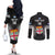 Custom Fiji Rugby Couples Matching Off The Shoulder Long Sleeve Dress and Long Sleeve Button Shirts 2023 Fijian Tapa Pattern World Cup Black LT14 - Polynesian Pride