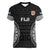 Custom Fiji Rugby Women V Neck T Shirt 2023 Fijian Tapa Pattern World Cup Black LT14 Female Black - Polynesian Pride