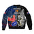 New Zealand And France Rugby Bomber Jacket All Black With Les Bleus Together 2023 World Cup LT14 - Polynesian Pride