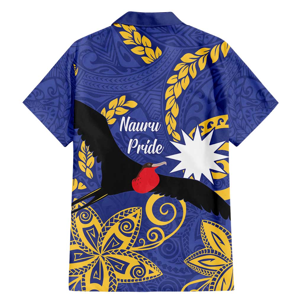 Nauru Angam Day Family Matching Tank Maxi Dress and Hawaiian Shirt Naoero Frigate Bird Polynesian Pattern LT14 - Polynesian Pride