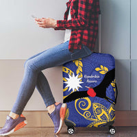 Nauru Angam Day Luggage Cover Naoero Frigate Bird Polynesian Pattern