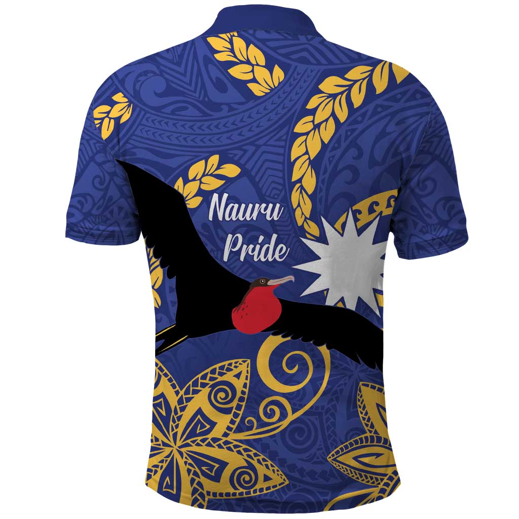 Nauru Angam Day Polo Shirt Naoero Frigate Bird Polynesian Pattern LT14 - Polynesian Pride
