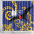 Nauru Angam Day Shower Curtain Naoero Frigate Bird Polynesian Pattern