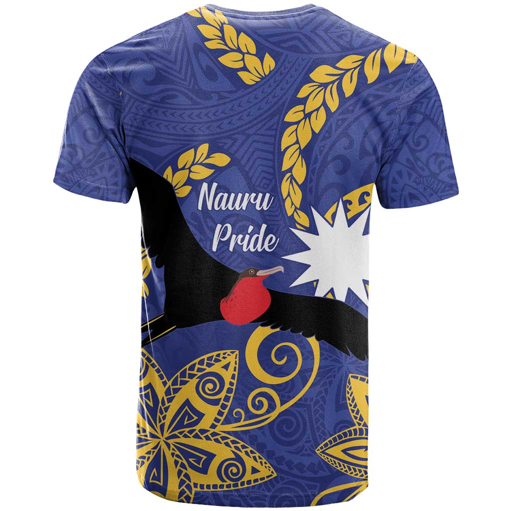 Nauru Angam Day T Shirt Naoero Frigate Bird Polynesian Pattern