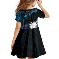 Blue Nauru Family Matching Mermaid Dress and Hawaiian Shirt Naoero Map With Polynesian Tropical Flowers LT14 - Polynesian Pride