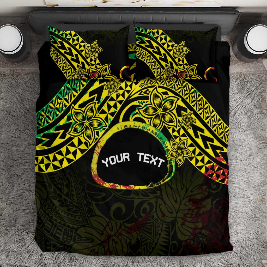 Personalised Nukuoro Atoll Bedding Set Polynesian Tattoo Curves Reggae Version LT14 Reggae - Polynesian Pride