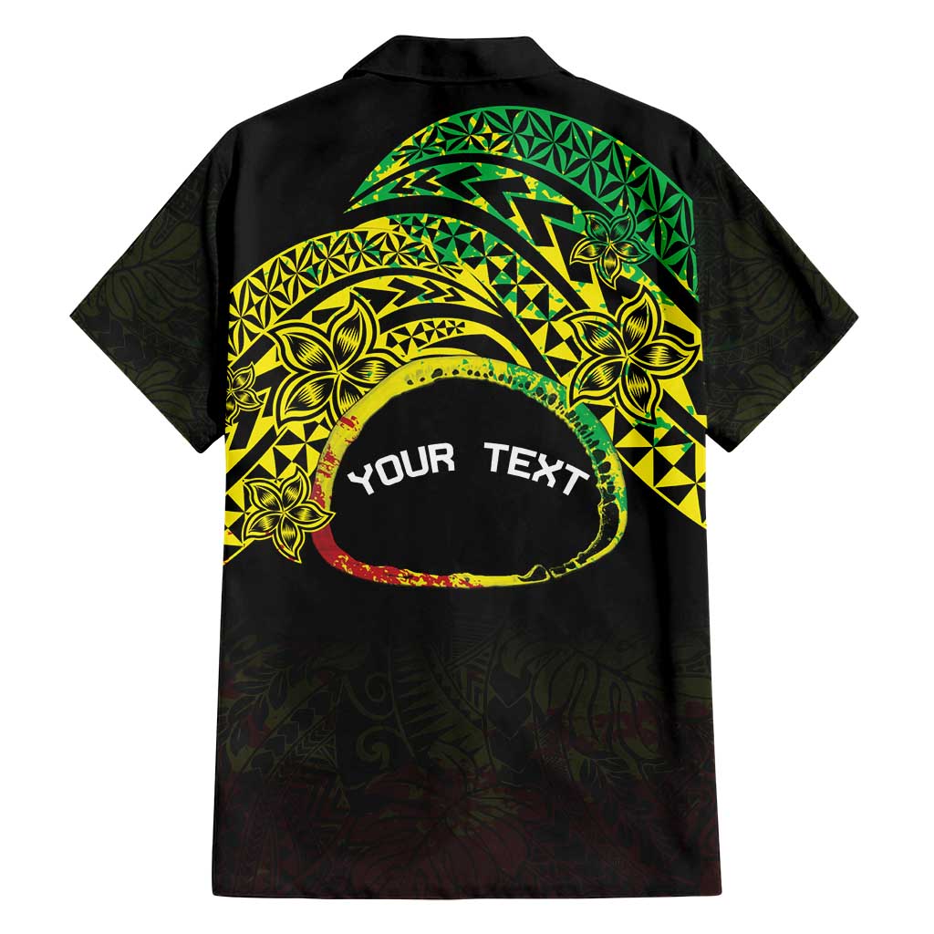 Personalised Nukuoro Atoll Family Matching Tank Maxi Dress and Hawaiian Shirt Polynesian Tattoo Curves Reggae Version LT14 - Polynesian Pride