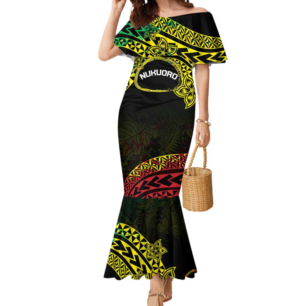 Personalised Nukuoro Atoll Mermaid Dress Polynesian Tattoo Curves Reggae Version LT14 Women Reggae - Polynesian Pride