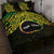 Personalised Nukuoro Atoll Quilt Bed Set Polynesian Tattoo Curves Reggae Version