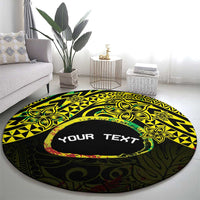 Personalised Nukuoro Atoll Round Carpet Polynesian Tattoo Curves Reggae Version LT14 - Polynesian Pride