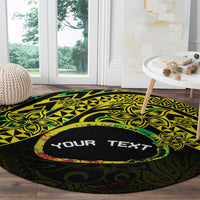 Personalised Nukuoro Atoll Round Carpet Polynesian Tattoo Curves Reggae Version LT14 - Polynesian Pride