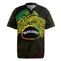 Personalised Nukuoro Atoll Rugby Jersey Polynesian Tattoo Curves Reggae Version