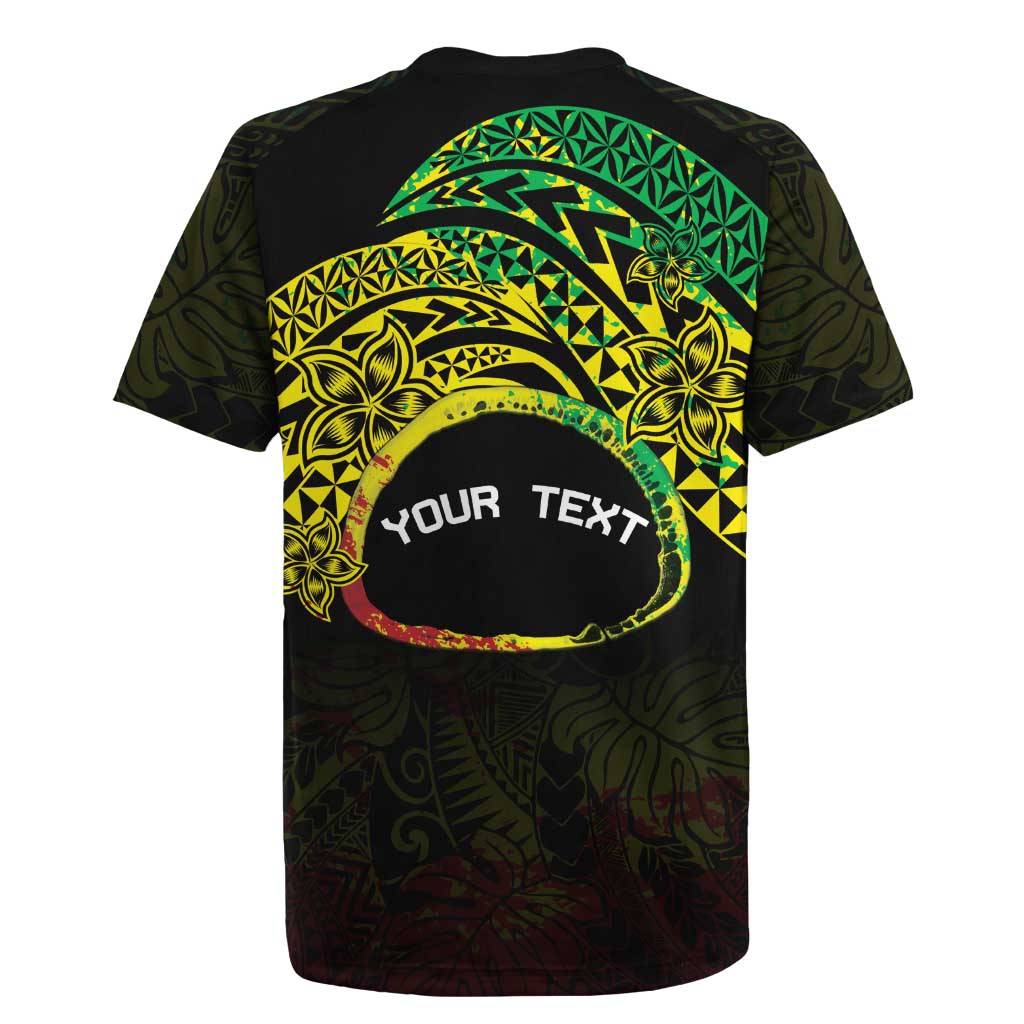 Personalised Nukuoro Atoll Rugby Jersey Polynesian Tattoo Curves Reggae Version