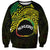 Personalised Nukuoro Atoll Sweatshirt Polynesian Tattoo Curves Reggae Version