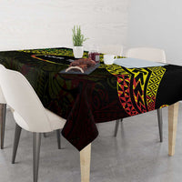 Personalised Nukuoro Atoll Tablecloth Polynesian Tattoo Curves Reggae Version
