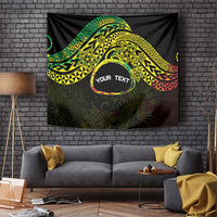 Personalised Nukuoro Atoll Tapestry Polynesian Tattoo Curves Reggae Version