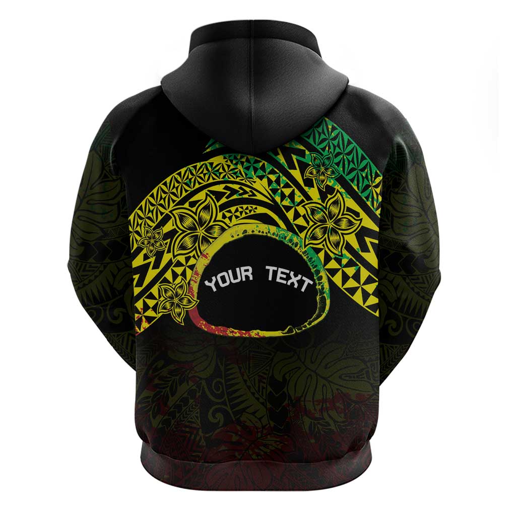 Personalised Nukuoro Atoll Zip Hoodie Polynesian Tattoo Curves Reggae Version LT14 - Polynesian Pride