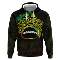 Personalised Nukuoro Atoll Zip Hoodie Polynesian Tattoo Curves Reggae Version LT14 Pullover Hoodie Reggae - Polynesian Pride