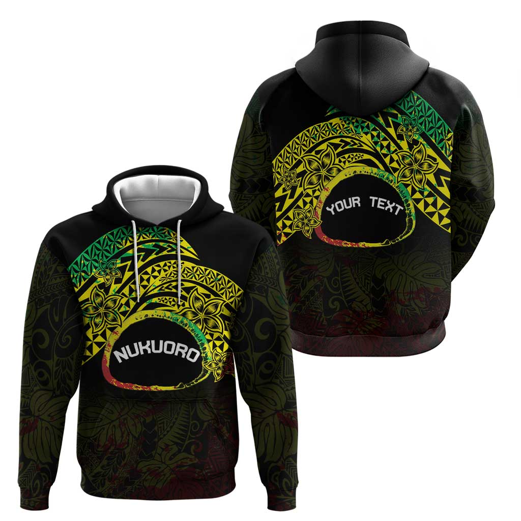 Personalised Nukuoro Atoll Zip Hoodie Polynesian Tattoo Curves Reggae Version LT14 - Polynesian Pride
