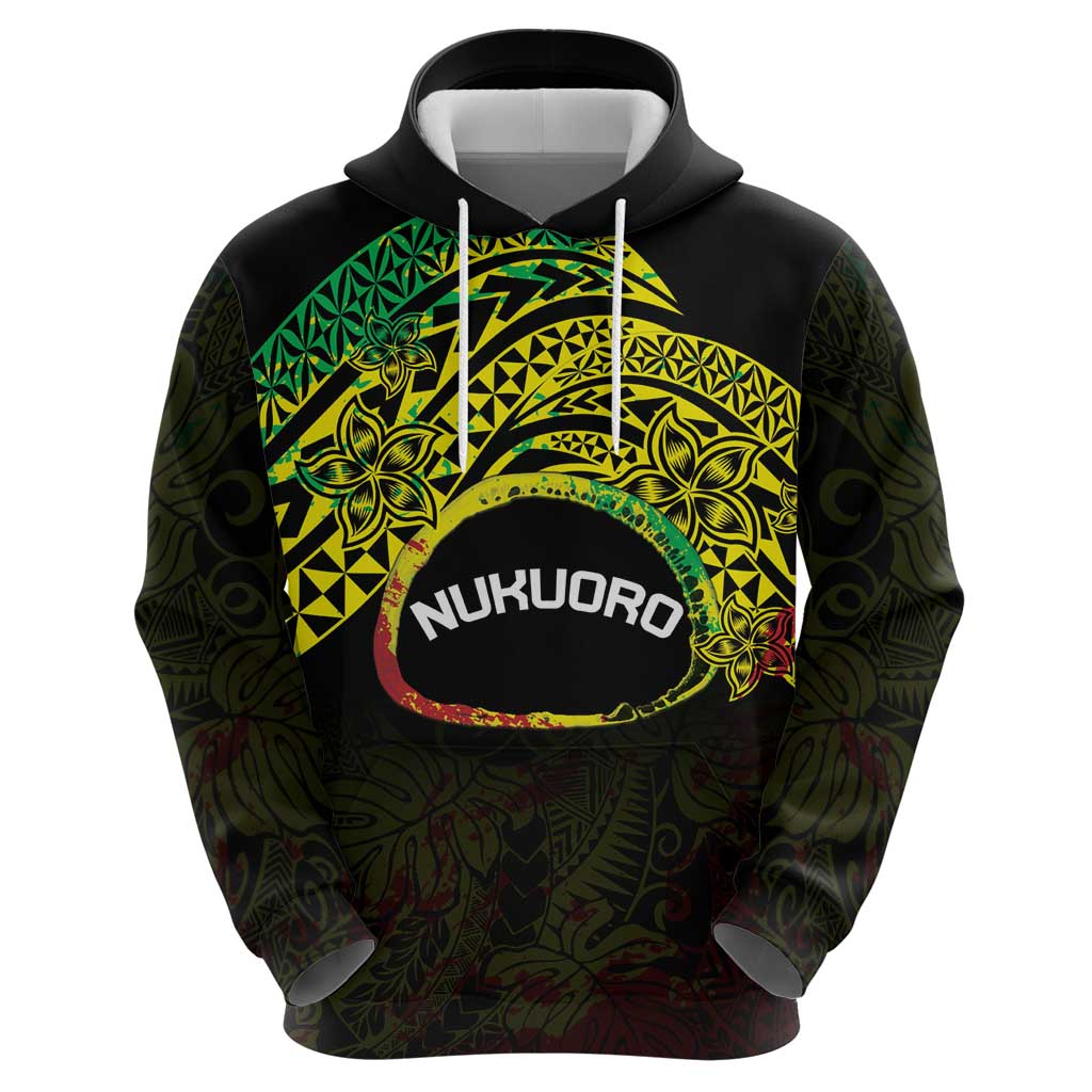 Personalised Nukuoro Atoll Zip Hoodie Polynesian Tattoo Curves Reggae Version LT14 - Polynesian Pride