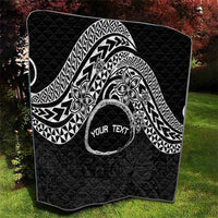 Personalised Pohnpei Nukuoro Micronesia Quilt Polynesian Tattoo Curves Black Version