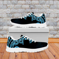 Pohnpei Nukuoro Micronesia Sneakers Polynesian Tattoo Curves Blue Version